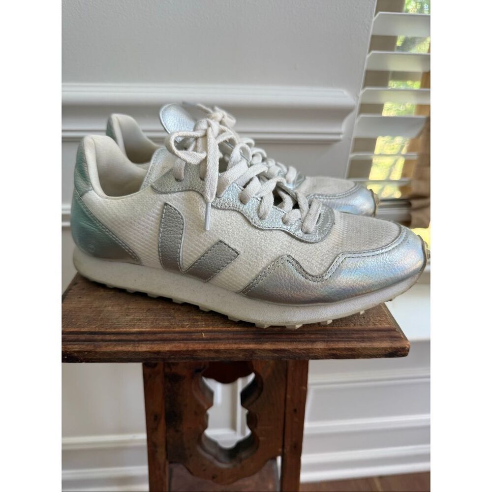 Veja Sdu Hexa White Mesh Silver Metallic Sneakers 9
